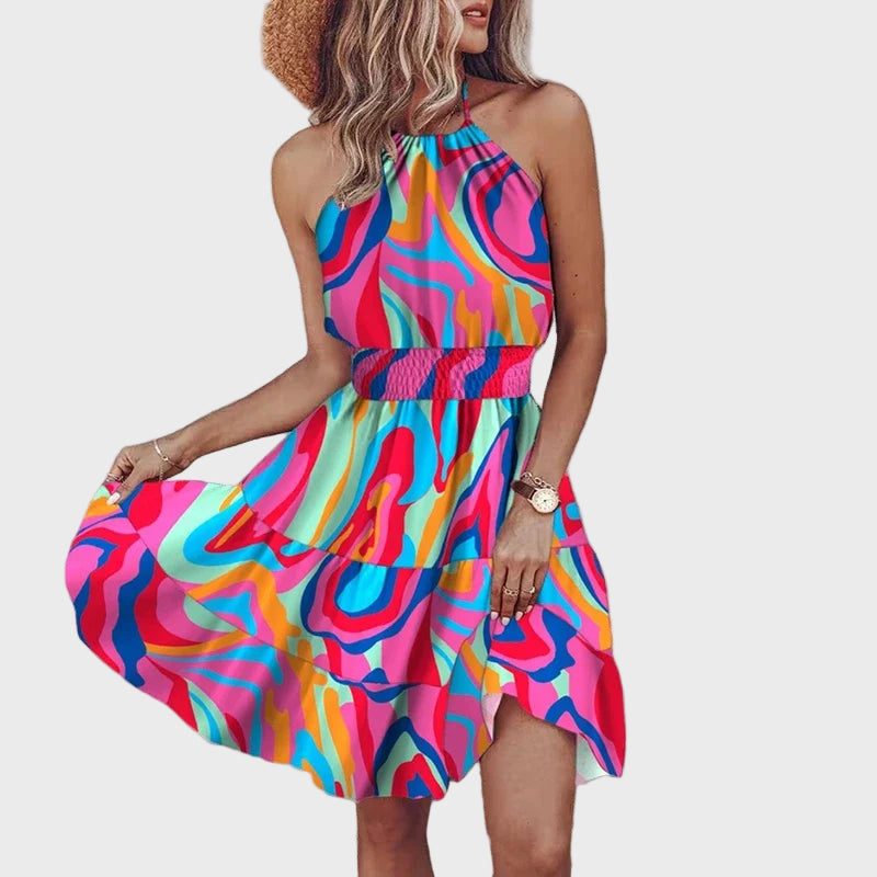 Halter Floral Summer Dress