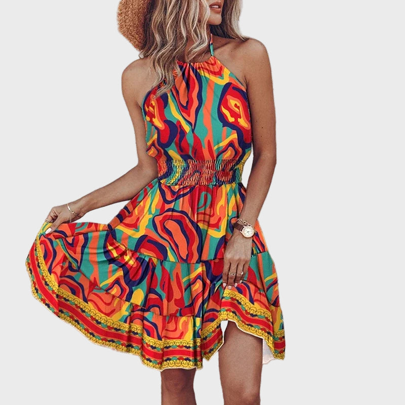 Halter Floral Summer Dress