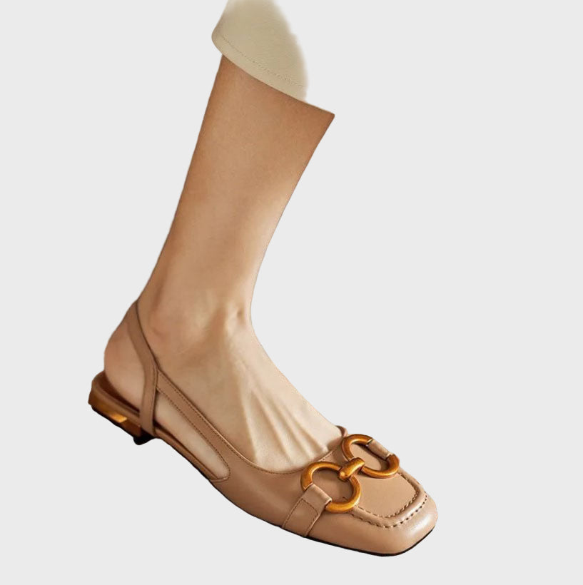 Midnight Elegance Slingback Flats