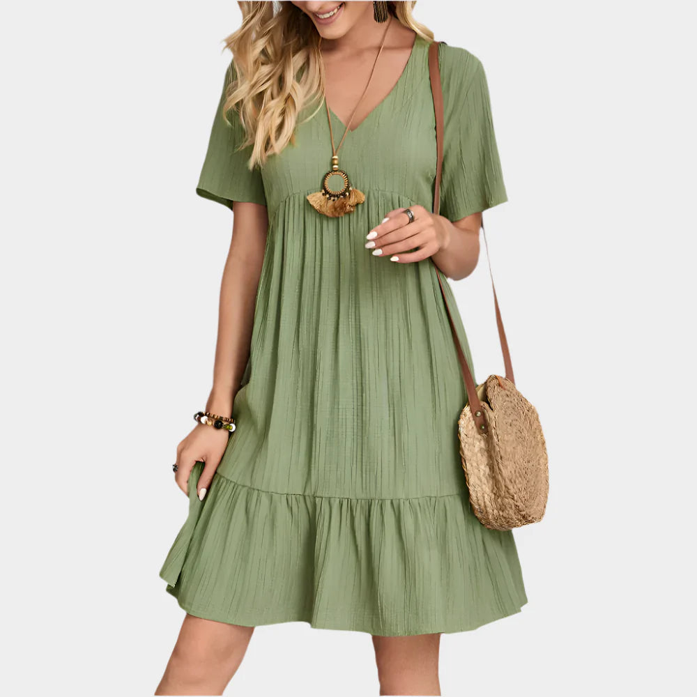 Elegant Striped Mini Dress