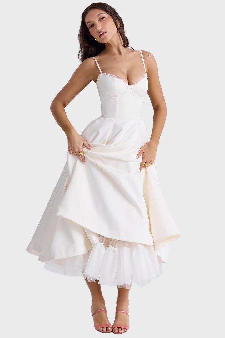 Delicate Tulle Accent Dress