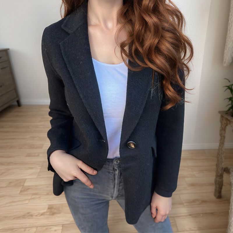 Amethyst Elegance Single-Button Blazer