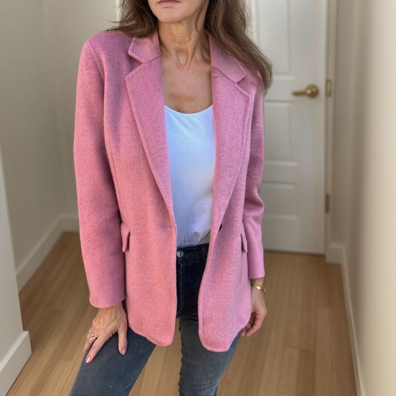 Amethyst Elegance Single-Button Blazer