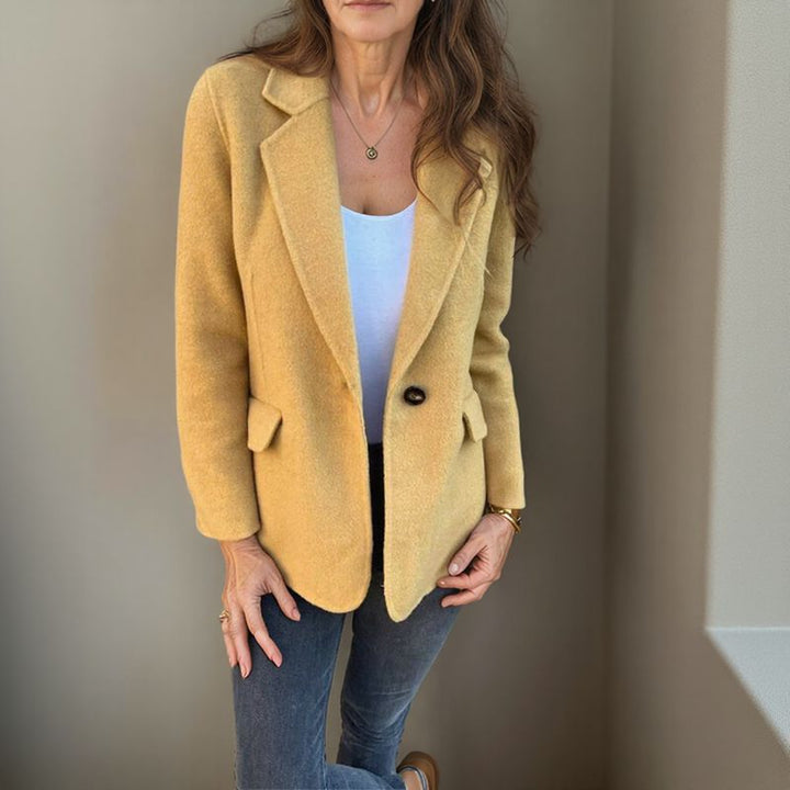Amethyst Elegance Single-Button Blazer