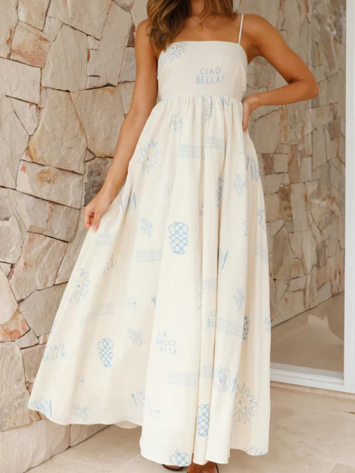 Chill Vibes Open Back Spaghetti Strap Maxi Dress