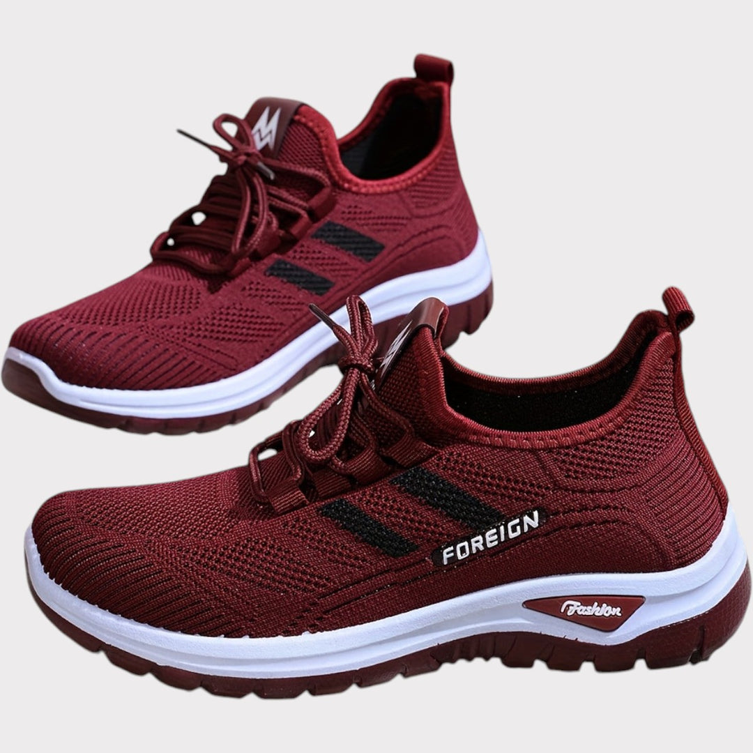 Lightweight Mesh Walking Sneakers – Plum