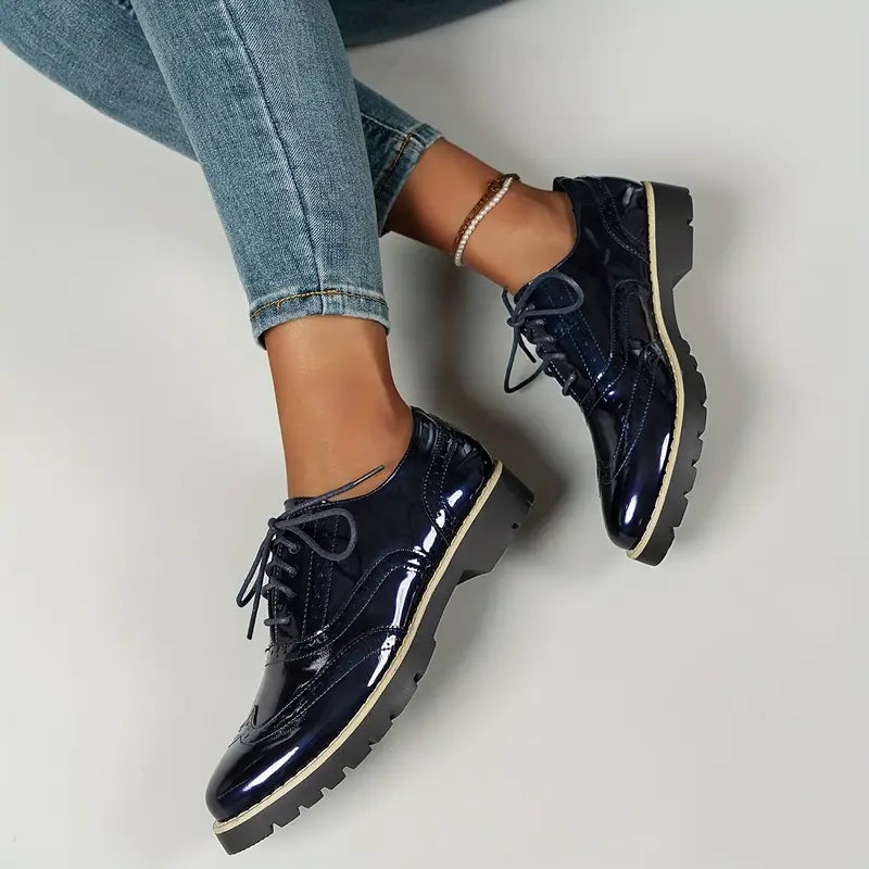 Glossy Black Oxford Brogues