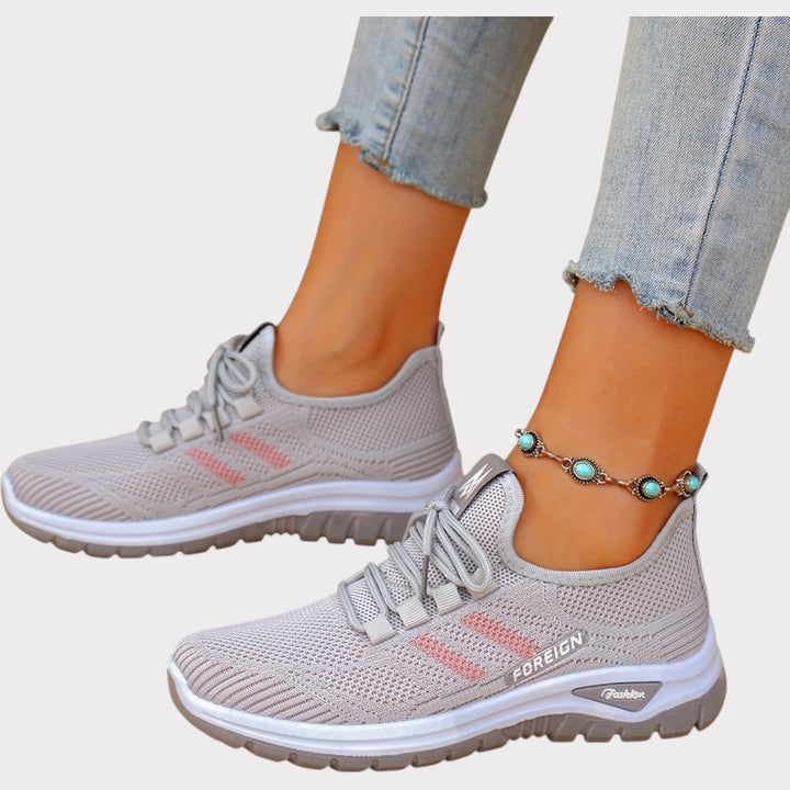 Lightweight Mesh Walking Sneakers – Plum