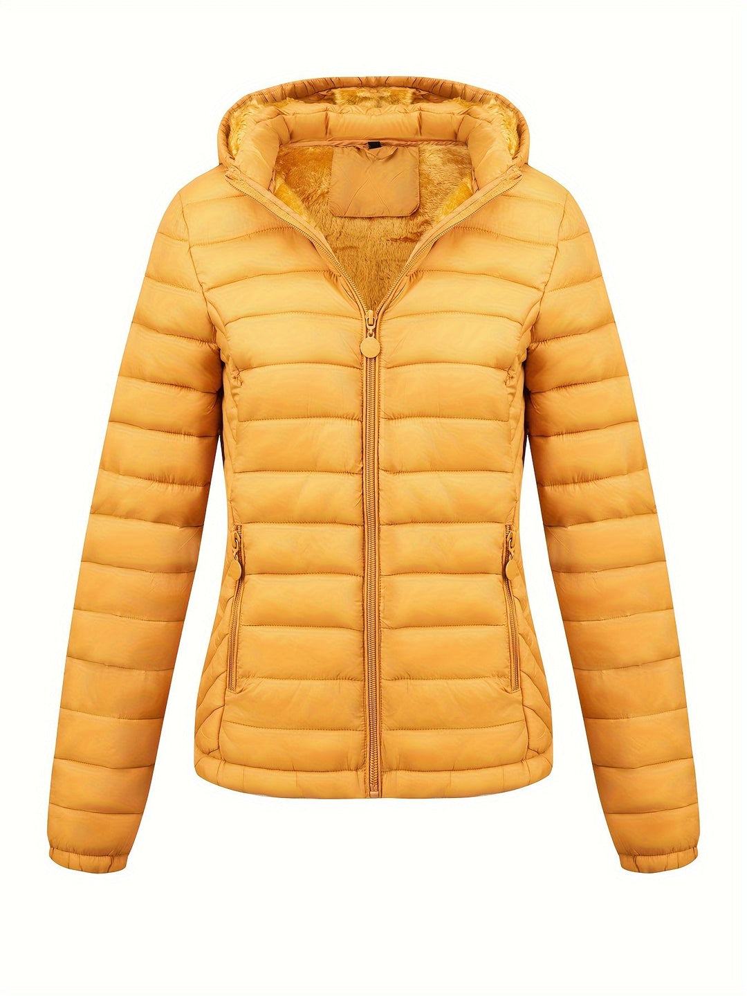Amber Glow Puffer Jacket