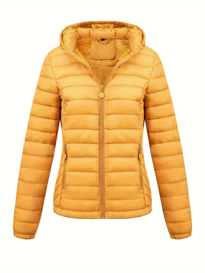 Amber Glow Puffer Jacket