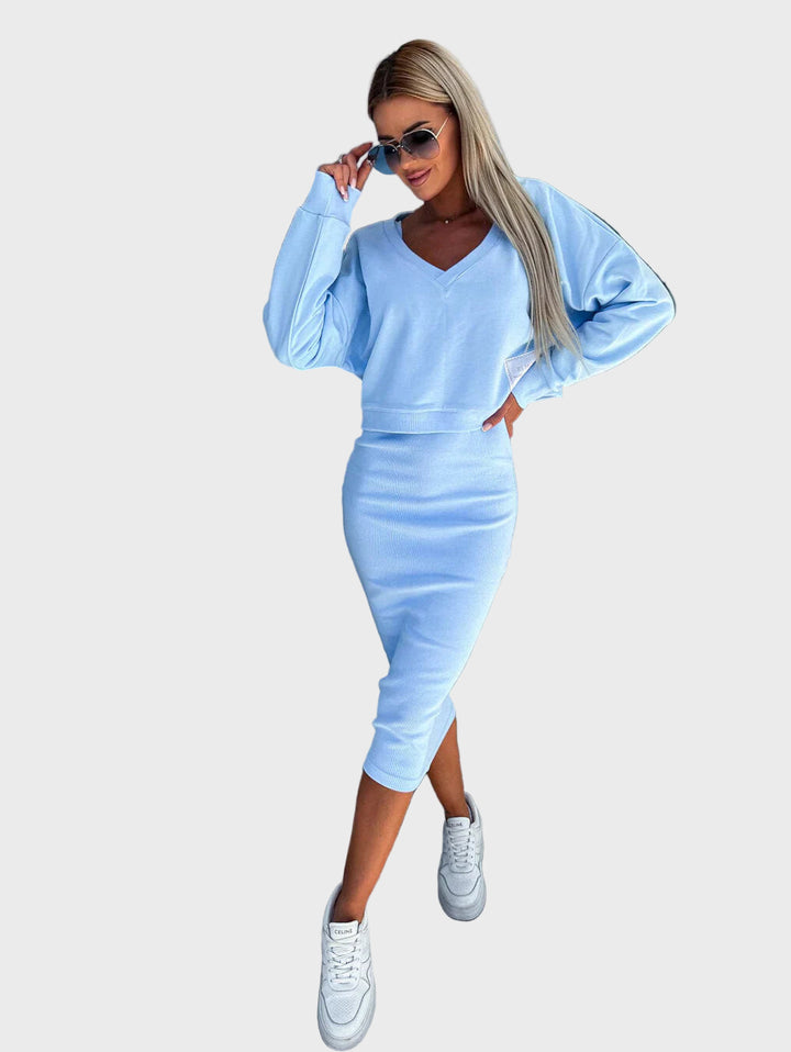 casual sweatshirt and dress set