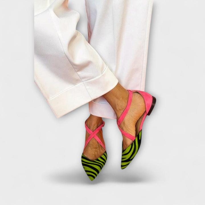 Pink Power Zebra-Flats