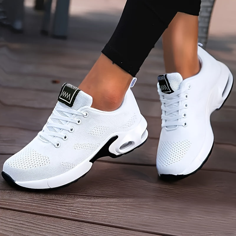 AeroFlex White Air-Cushion Sneakers