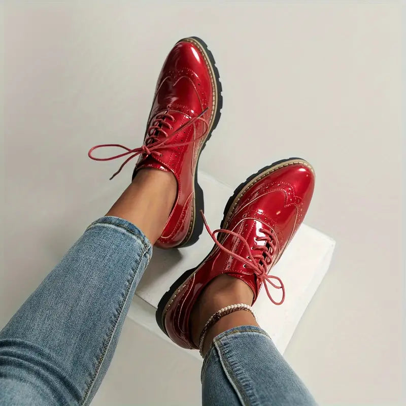 Glossy Black Oxford Brogues