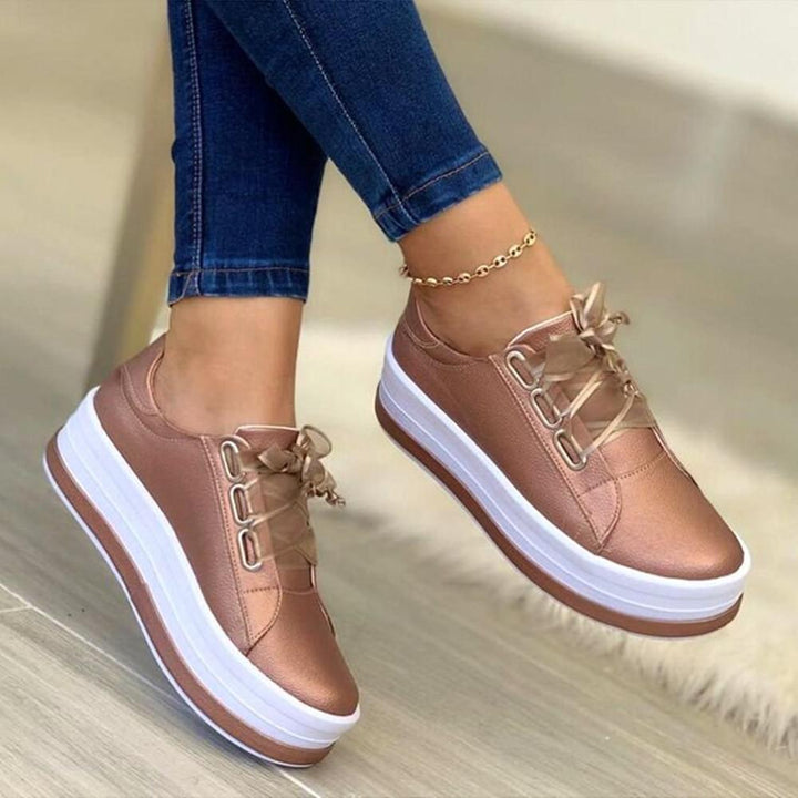 ShineLift Metallic Platform Sneakers