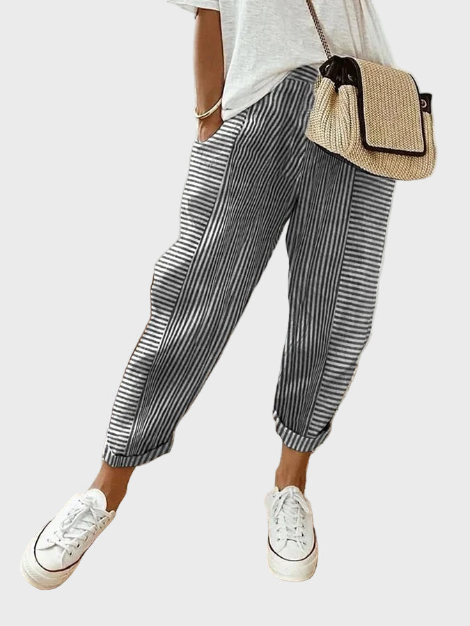 Casual Striped Jogger Pants