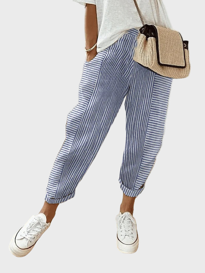 Casual Striped Jogger Pants