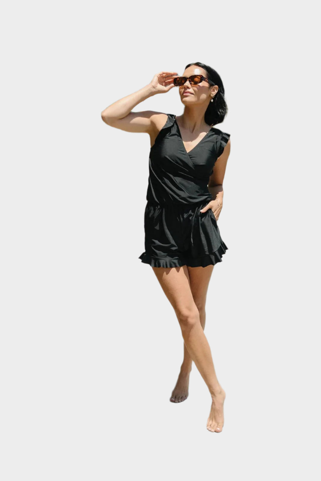 Swimsuit with Ruffles and Support