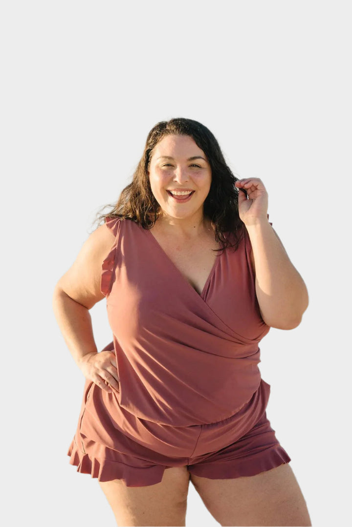 Swimsuit with Ruffles and Support
