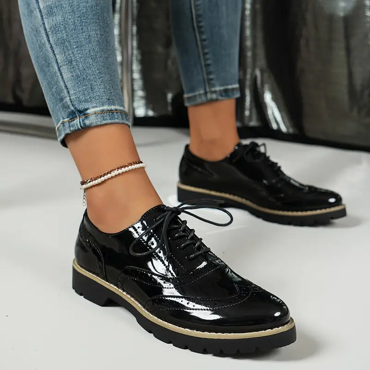 Glossy Black Oxford Brogues