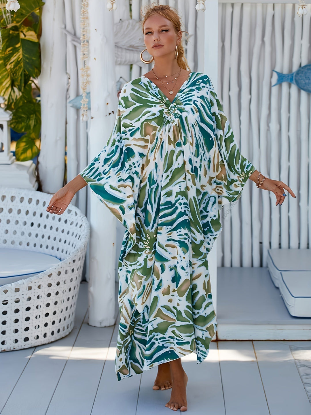 Ocean Mirage Maxi Kaftan