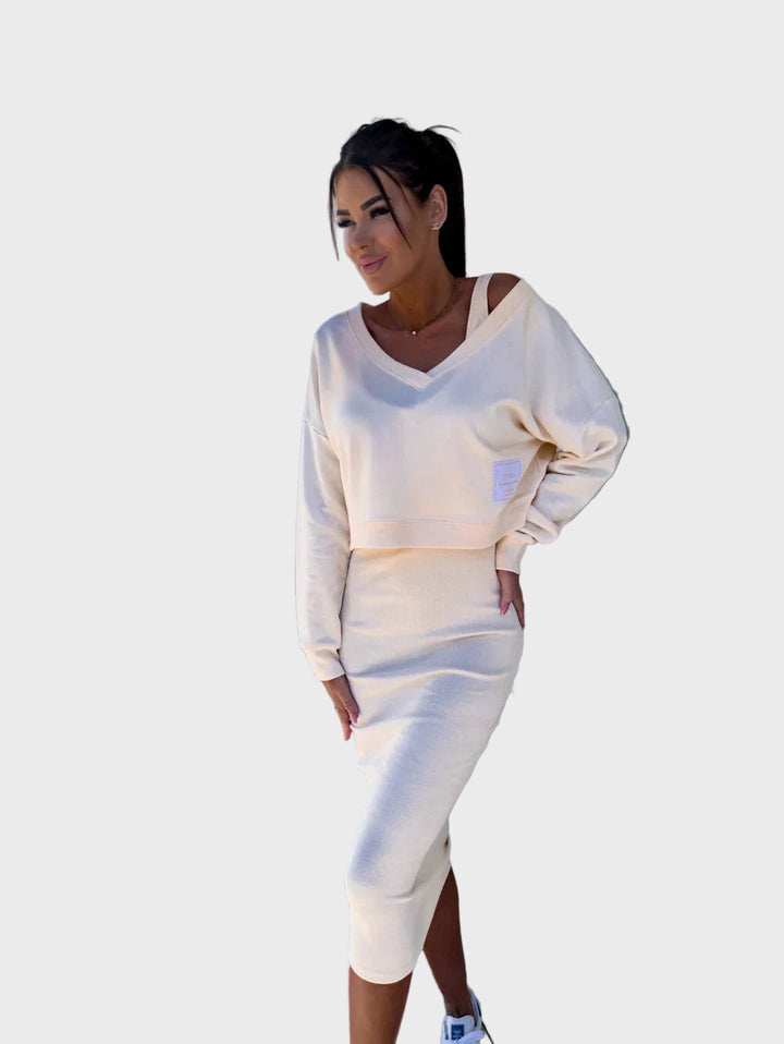 casual sweatshirt and dress set
