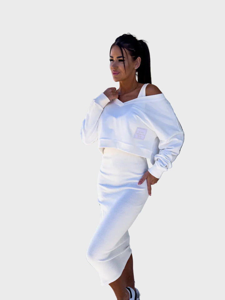 casual sweatshirt and dress set