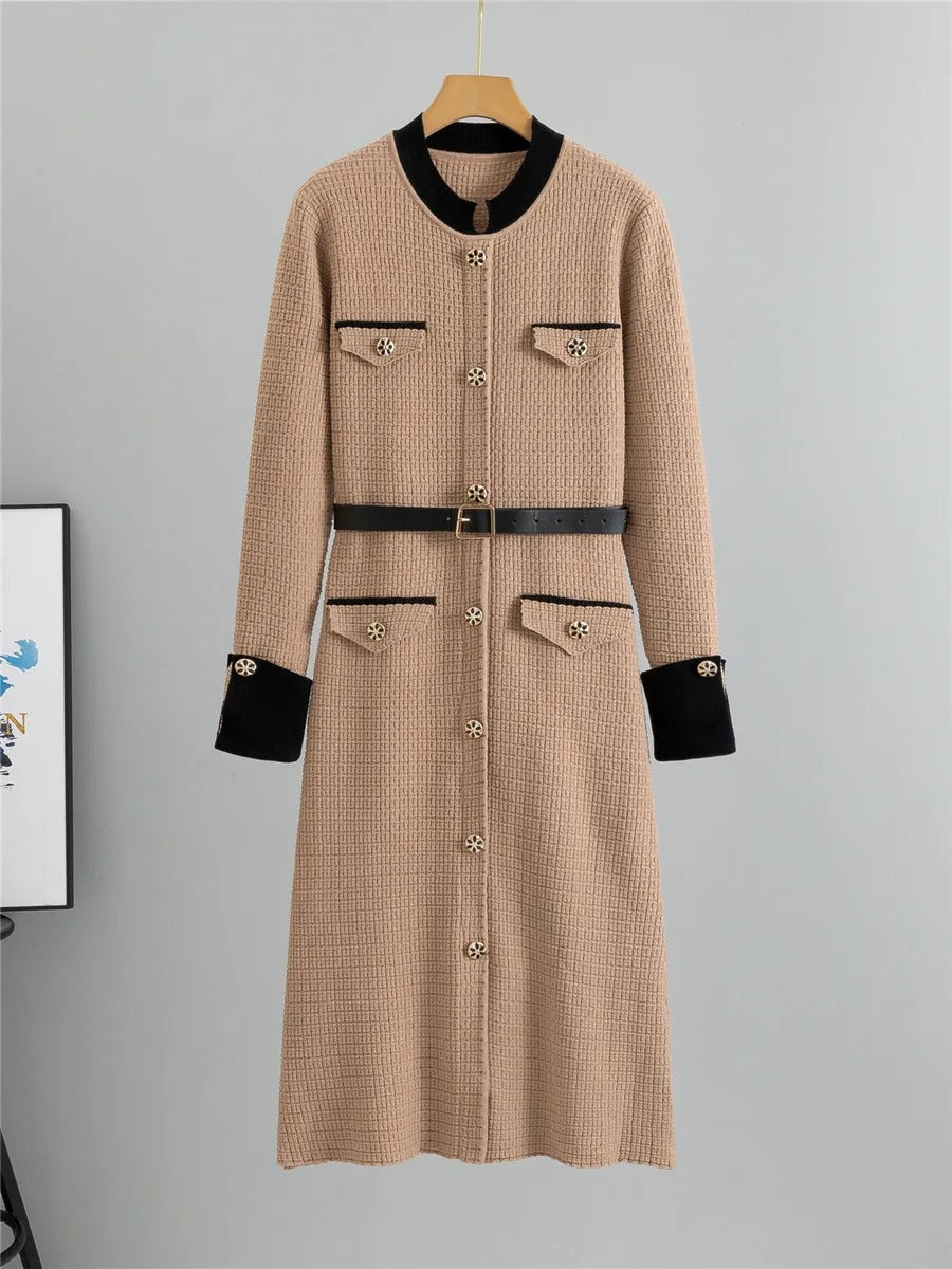 Classic Harmony Contrast-Trim Dress