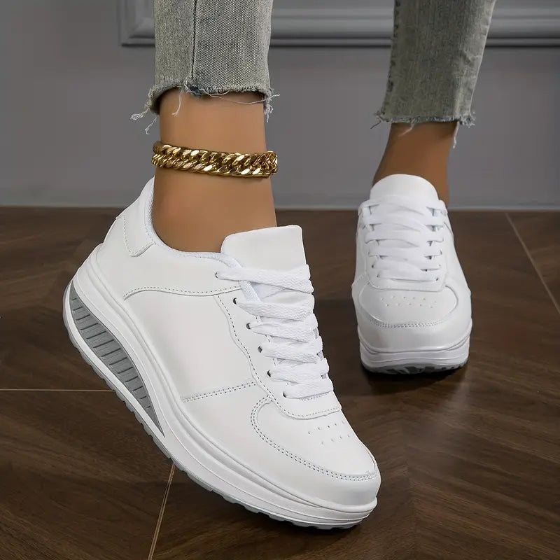 Gray & Pink Athletic Sneakers
