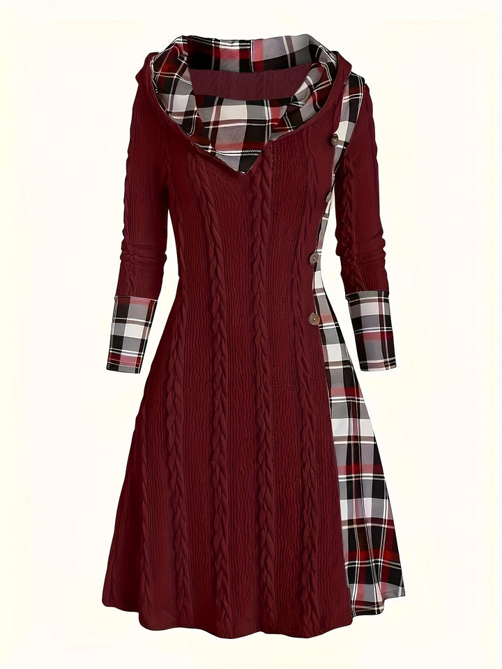 Highland Plaid Knit Dress