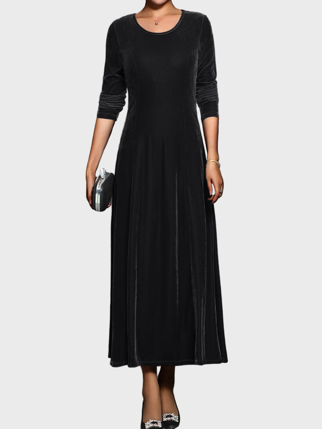 Royal Velvet Elegance Maxi Dress
