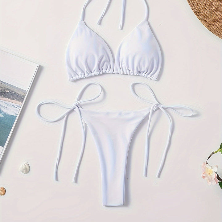 Halter Bikini with V Slip