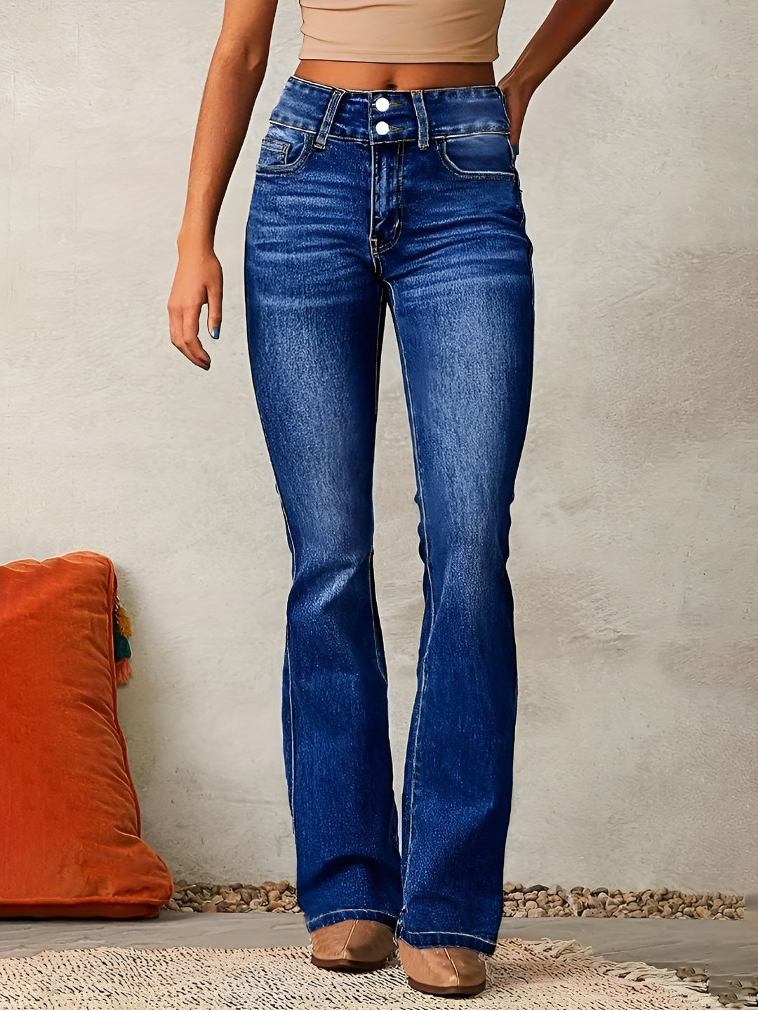 High Rise Flare Denim Jeans