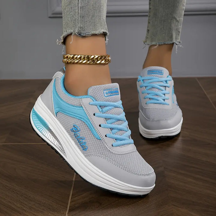 Gray & Pink Athletic Sneakers