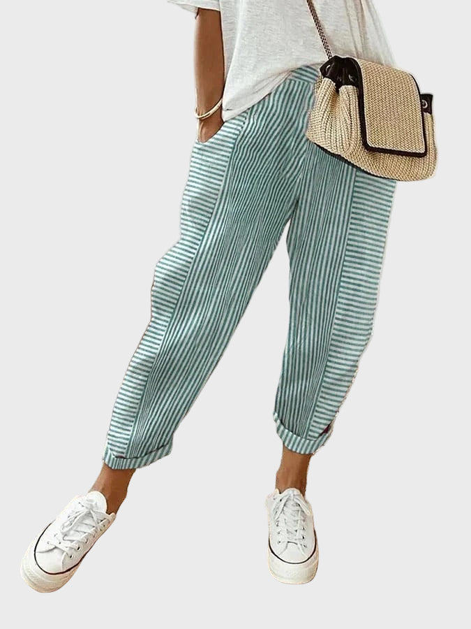 Casual Striped Jogger Pants
