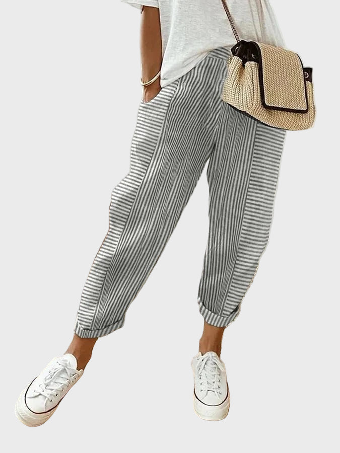 Casual Striped Jogger Pants