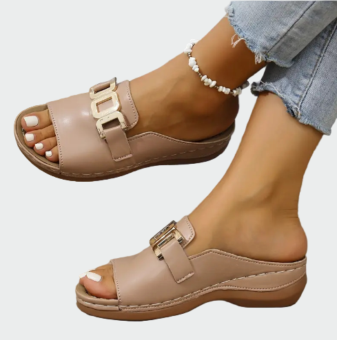 Buckle Slip-On Sandals