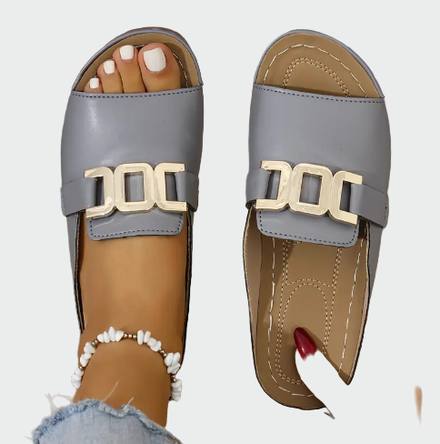 Buckle Slip-On Sandals
