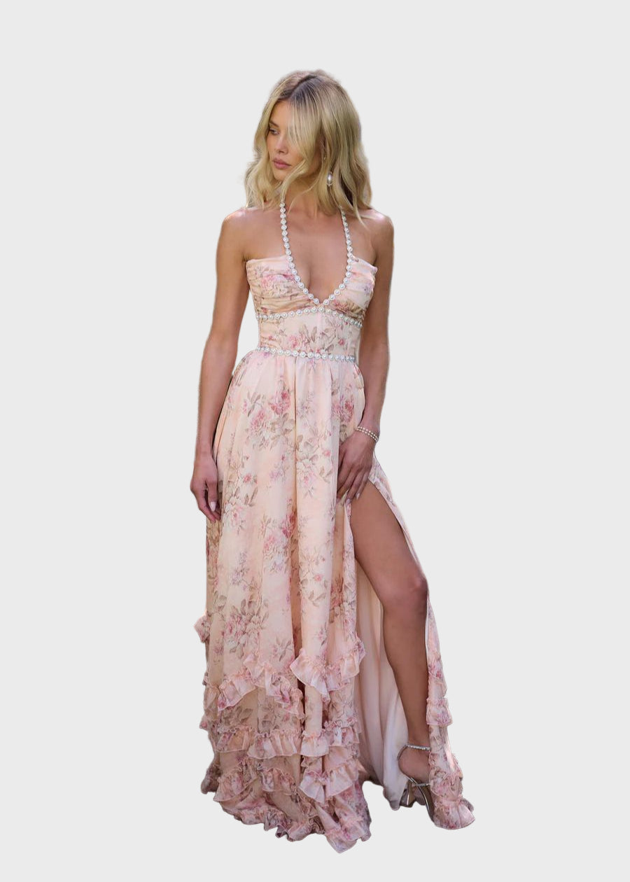 Celeste Dreams Ruffled Maxi Dress