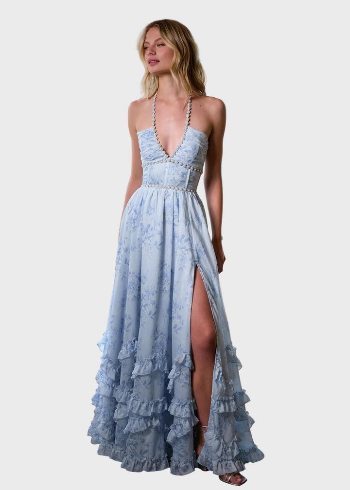 Celeste Dreams Ruffled Maxi Dress