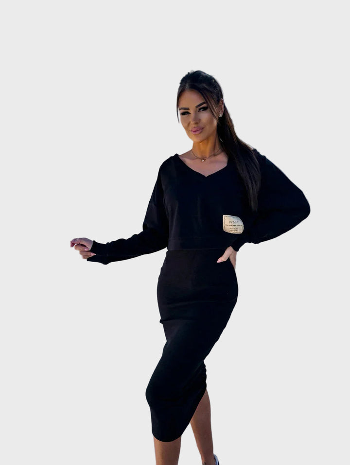 casual sweatshirt and dress set
