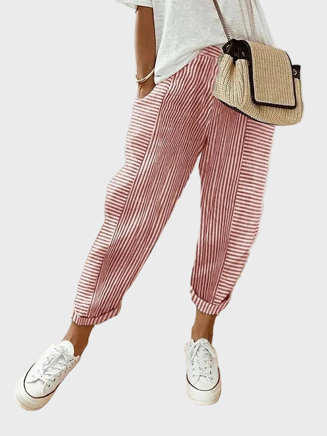 Casual Striped Jogger Pants