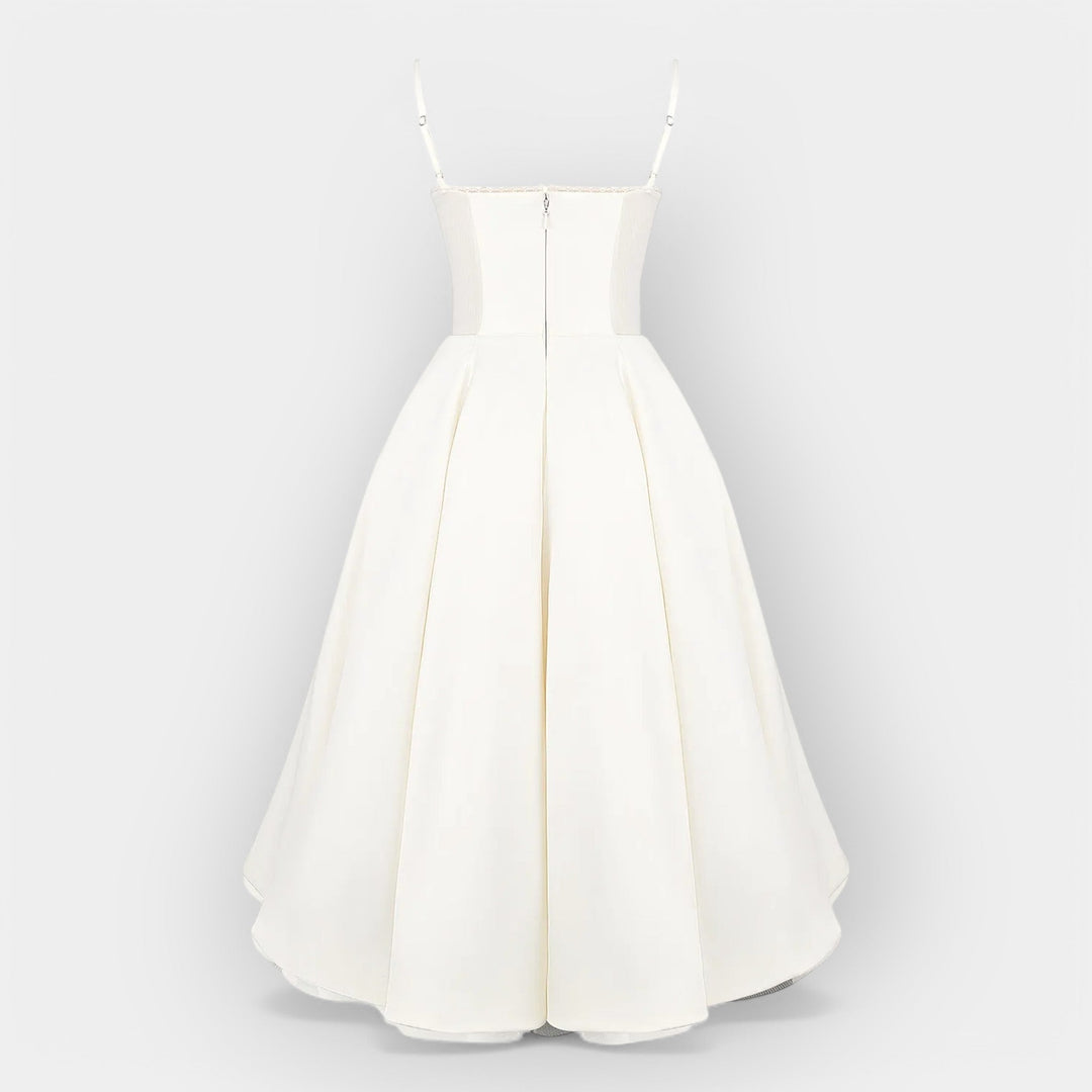 Simple White Midi Dress