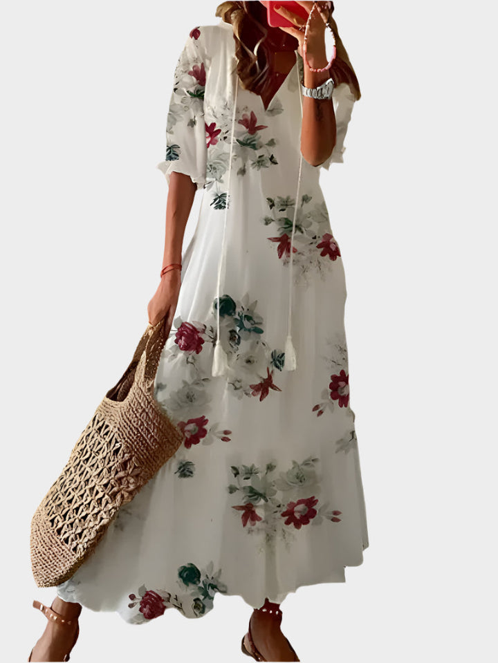 Vintage Dress with V-Neckline
