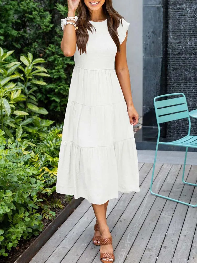 Rustic Charm Tiered Midi Dress