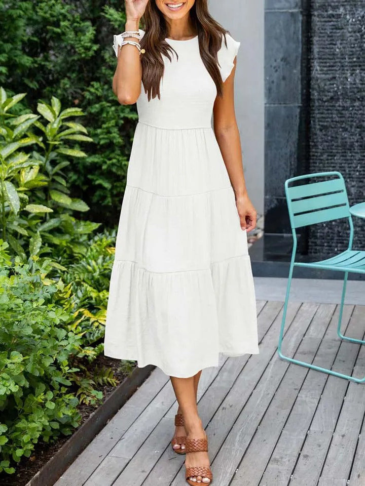 Rustic Charm Tiered Midi Dress